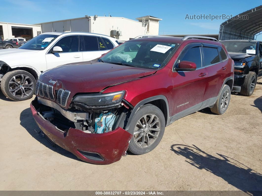 2019 Jeep Cherokee Latitude Plus Fwd Бордовый vin: 1C4PJLLB6KD393346