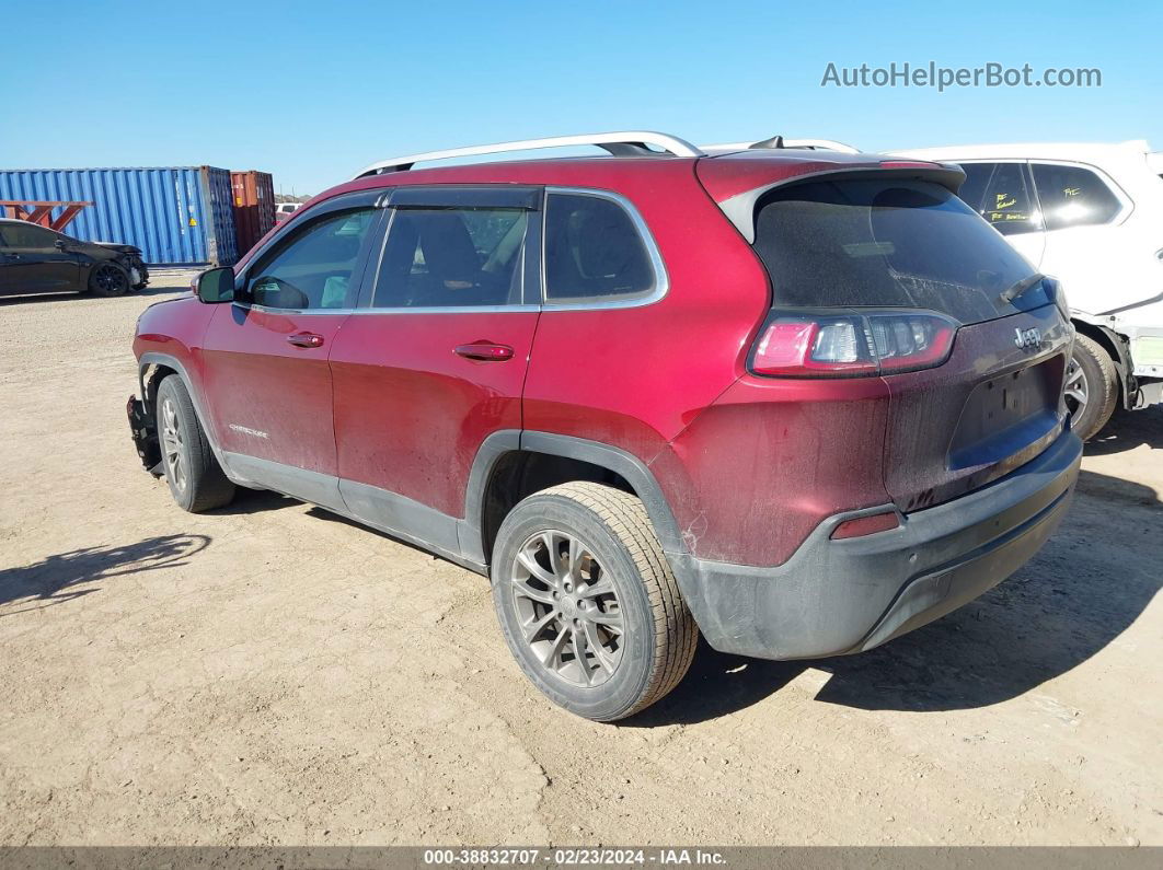 2019 Jeep Cherokee Latitude Plus Fwd Burgundy vin: 1C4PJLLB6KD393346