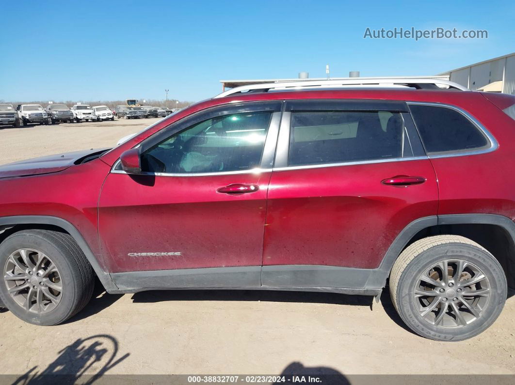 2019 Jeep Cherokee Latitude Plus Fwd Burgundy vin: 1C4PJLLB6KD393346