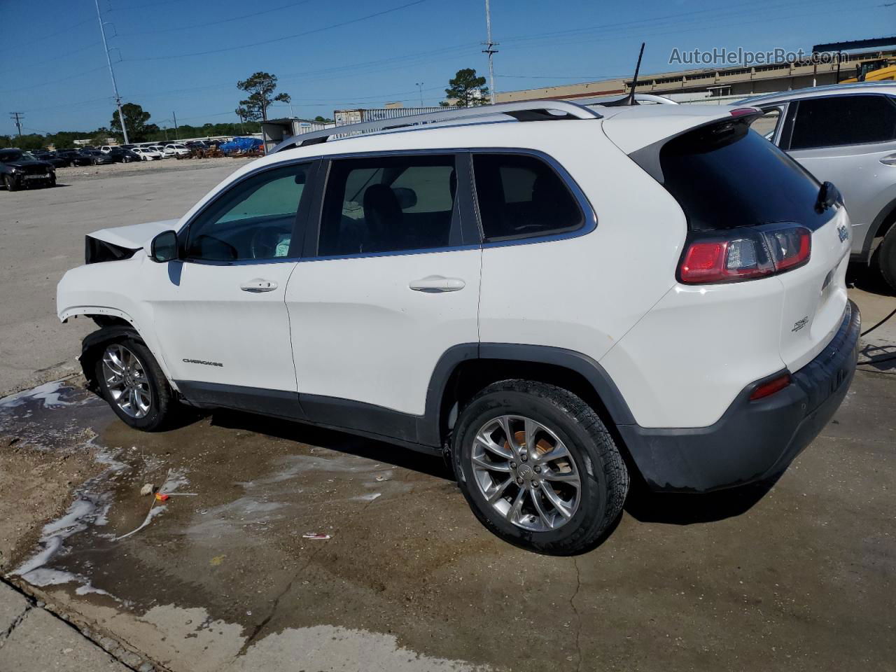 2019 Jeep Cherokee Latitude Plus White vin: 1C4PJLLB6KD395887