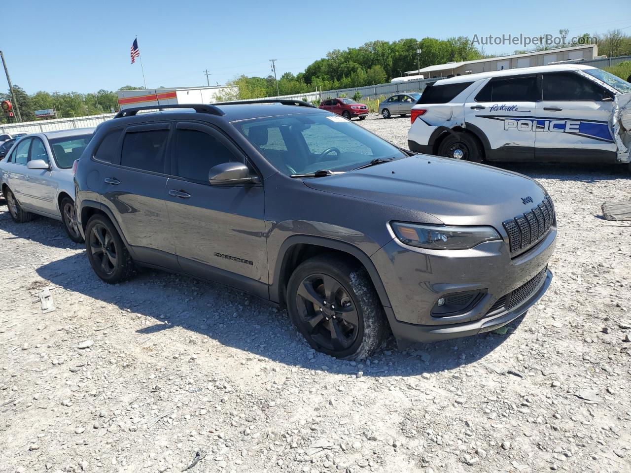 2019 Jeep Cherokee Latitude Plus Gray vin: 1C4PJLLB6KD455554