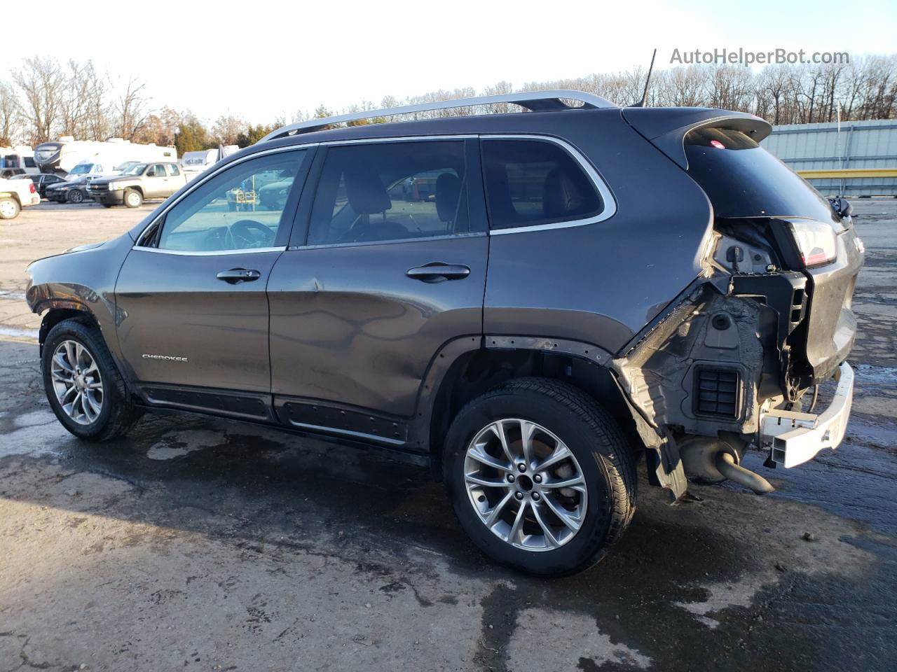 2019 Jeep Cherokee Latitude Plus Gray vin: 1C4PJLLB7KD202680