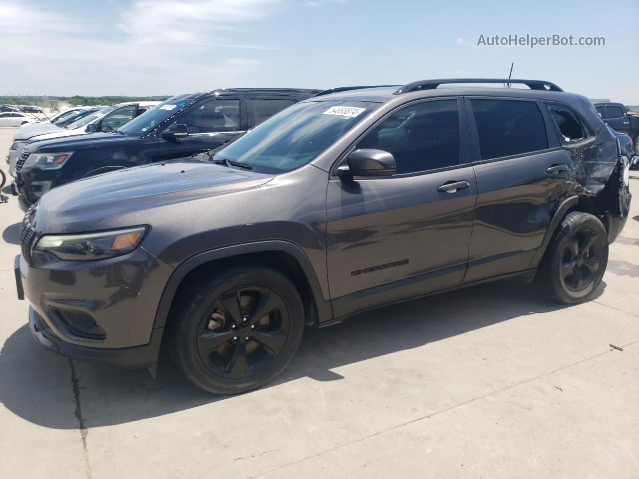 2019 Jeep Cherokee Latitude Plus Gray vin: 1C4PJLLB7KD455501