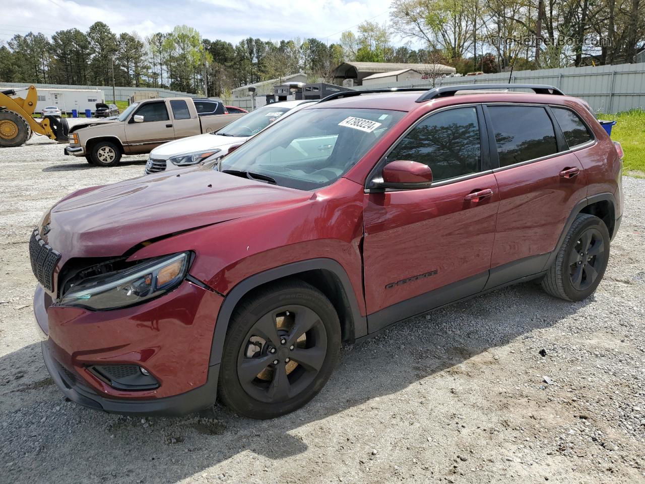 2021 Jeep Cherokee Latitude Plus Red vin: 1C4PJLLB7MD237092