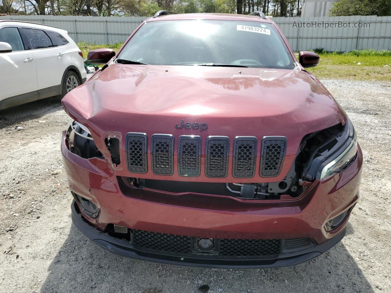 2021 Jeep Cherokee Latitude Plus Red vin: 1C4PJLLB7MD237092