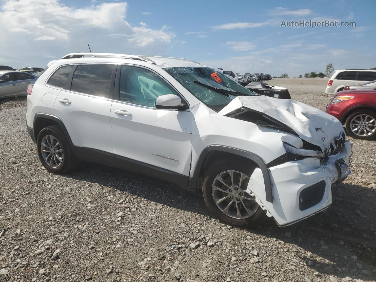 2019 Jeep Cherokee Latitude Plus Белый vin: 1C4PJLLB8KD184271