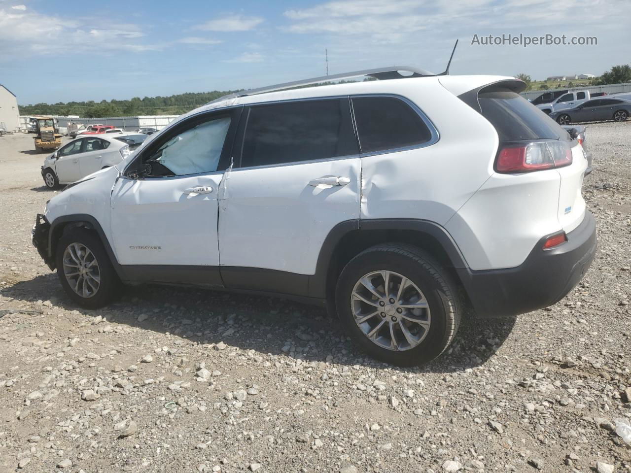 2019 Jeep Cherokee Latitude Plus White vin: 1C4PJLLB8KD184271