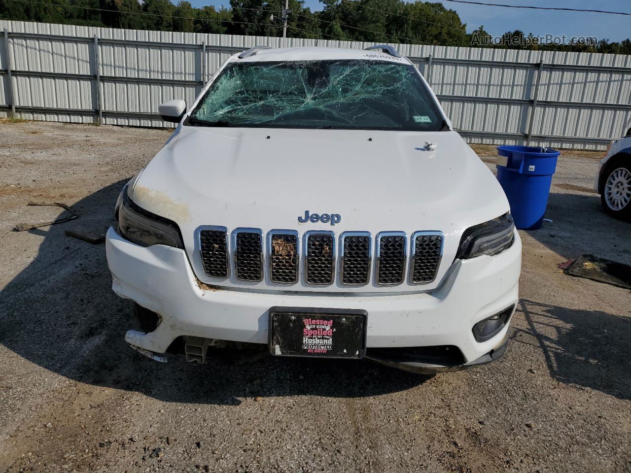 2019 Jeep Cherokee Latitude Plus White vin: 1C4PJLLB8KD201926