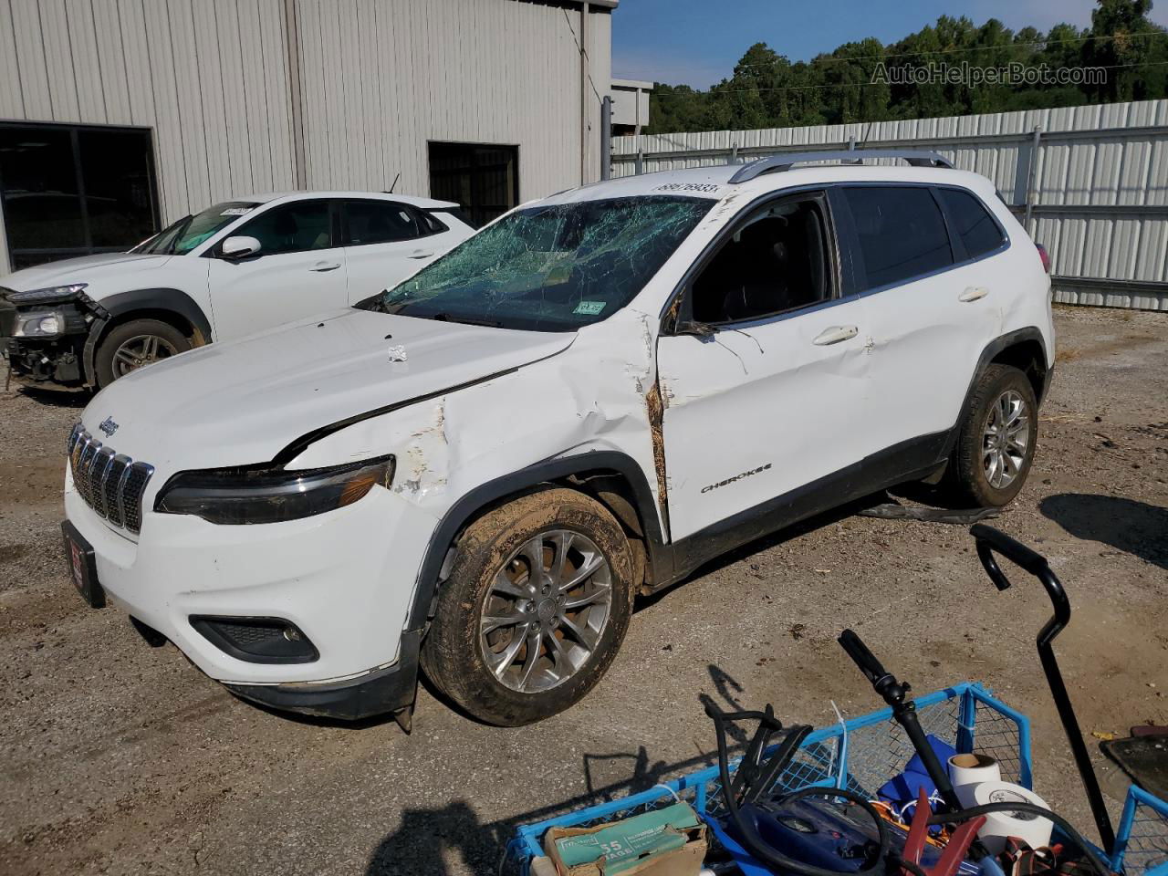 2019 Jeep Cherokee Latitude Plus Белый vin: 1C4PJLLB8KD201926