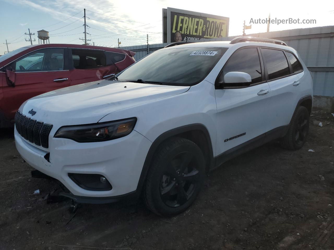 2021 Jeep Cherokee Latitude Plus White vin: 1C4PJLLB8MD137471