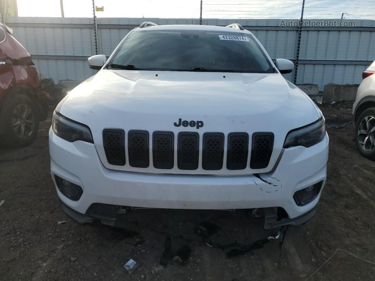 2021 Jeep Cherokee Latitude Plus White vin: 1C4PJLLB8MD137471