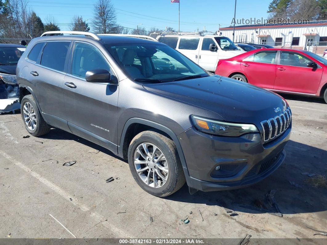 2021 Jeep Cherokee Latitude Plus Fwd Gray vin: 1C4PJLLB9MD196139