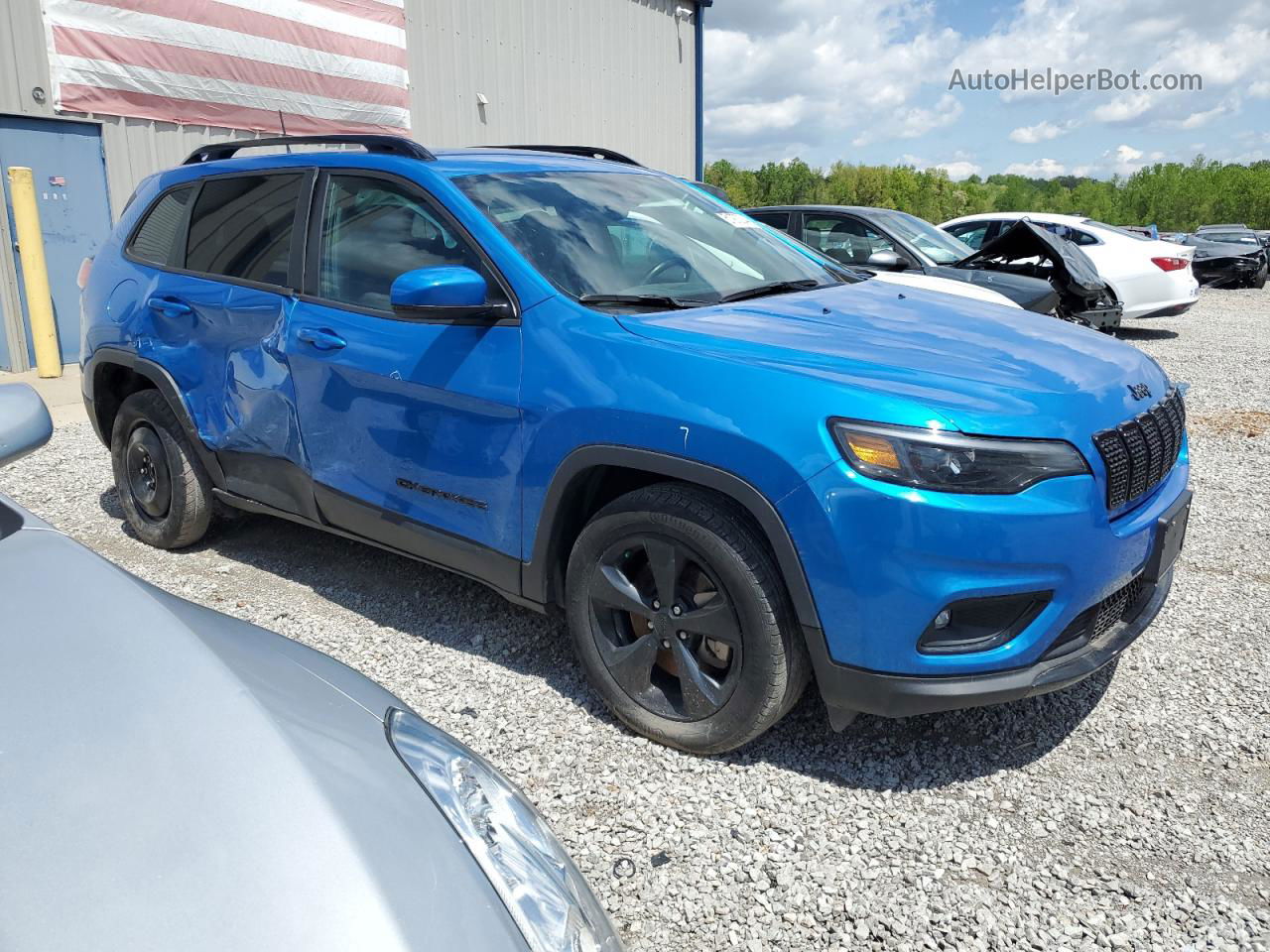 2021 Jeep Cherokee Latitude Plus Blue vin: 1C4PJLLB9MD204241