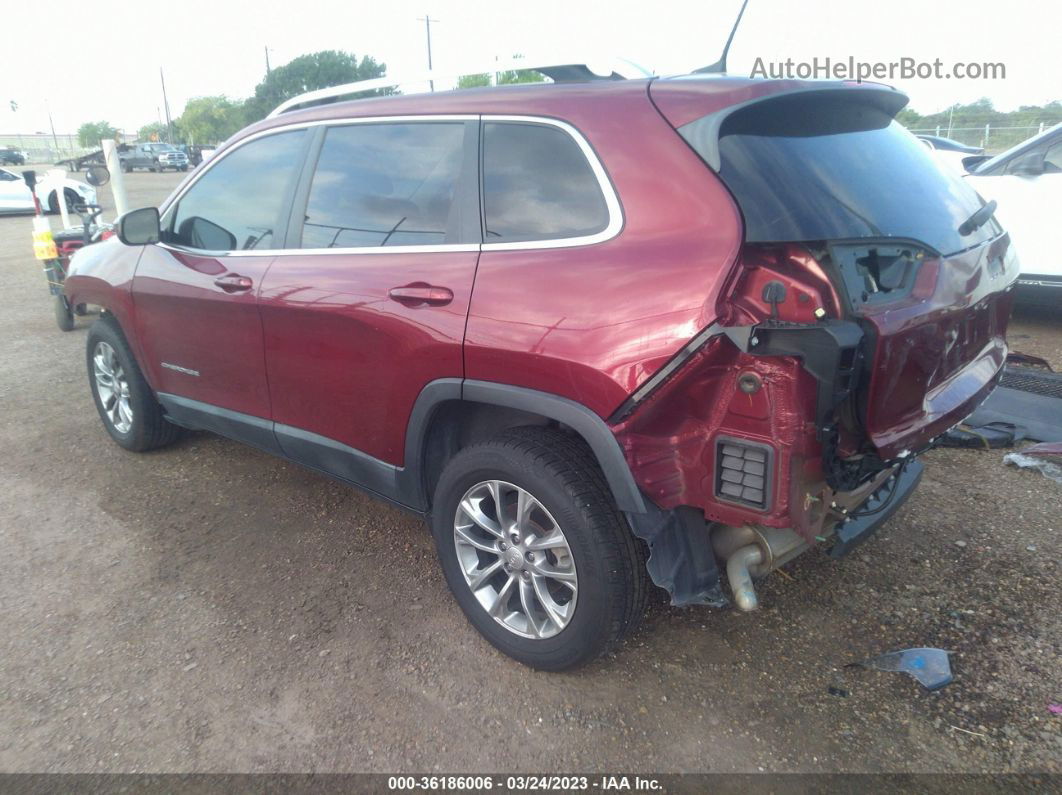 2019 Jeep Cherokee Latitude Plus Maroon vin: 1C4PJLLBXKD206674