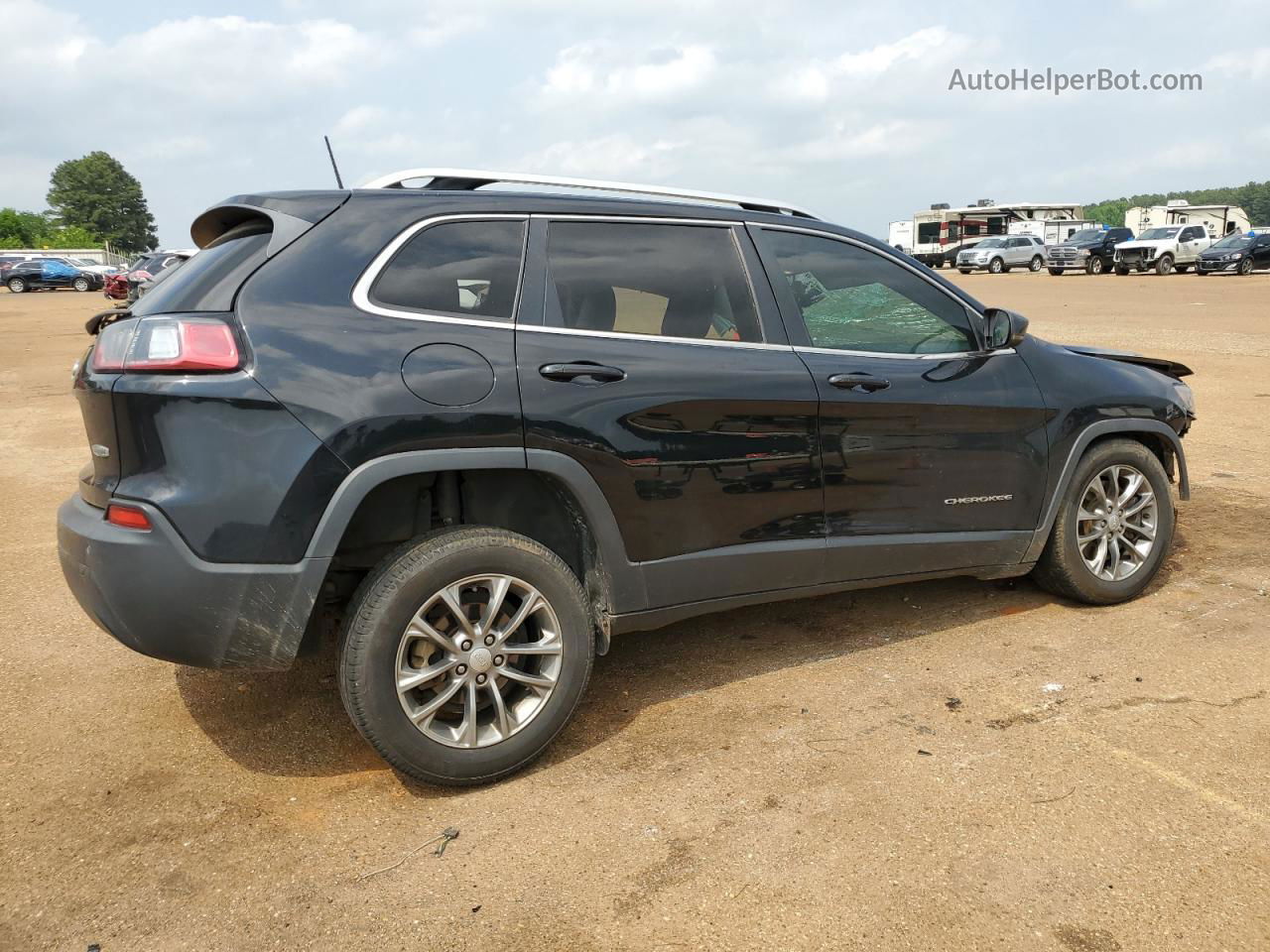 2019 Jeep Cherokee Latitude Plus Black vin: 1C4PJLLBXKD332825