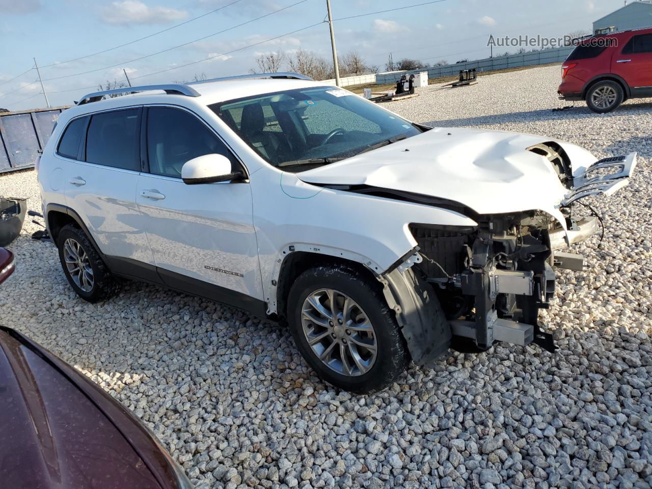 2019 Jeep Cherokee Latitude Plus White vin: 1C4PJLLBXKD357367