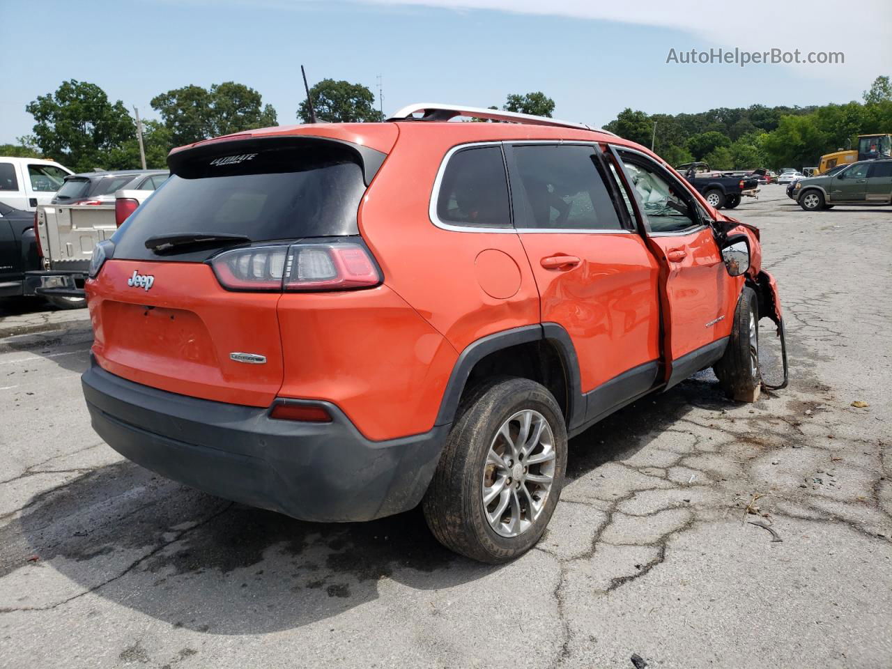 2021 Jeep Cherokee Latitude Plus Orange vin: 1C4PJLLBXMD116444