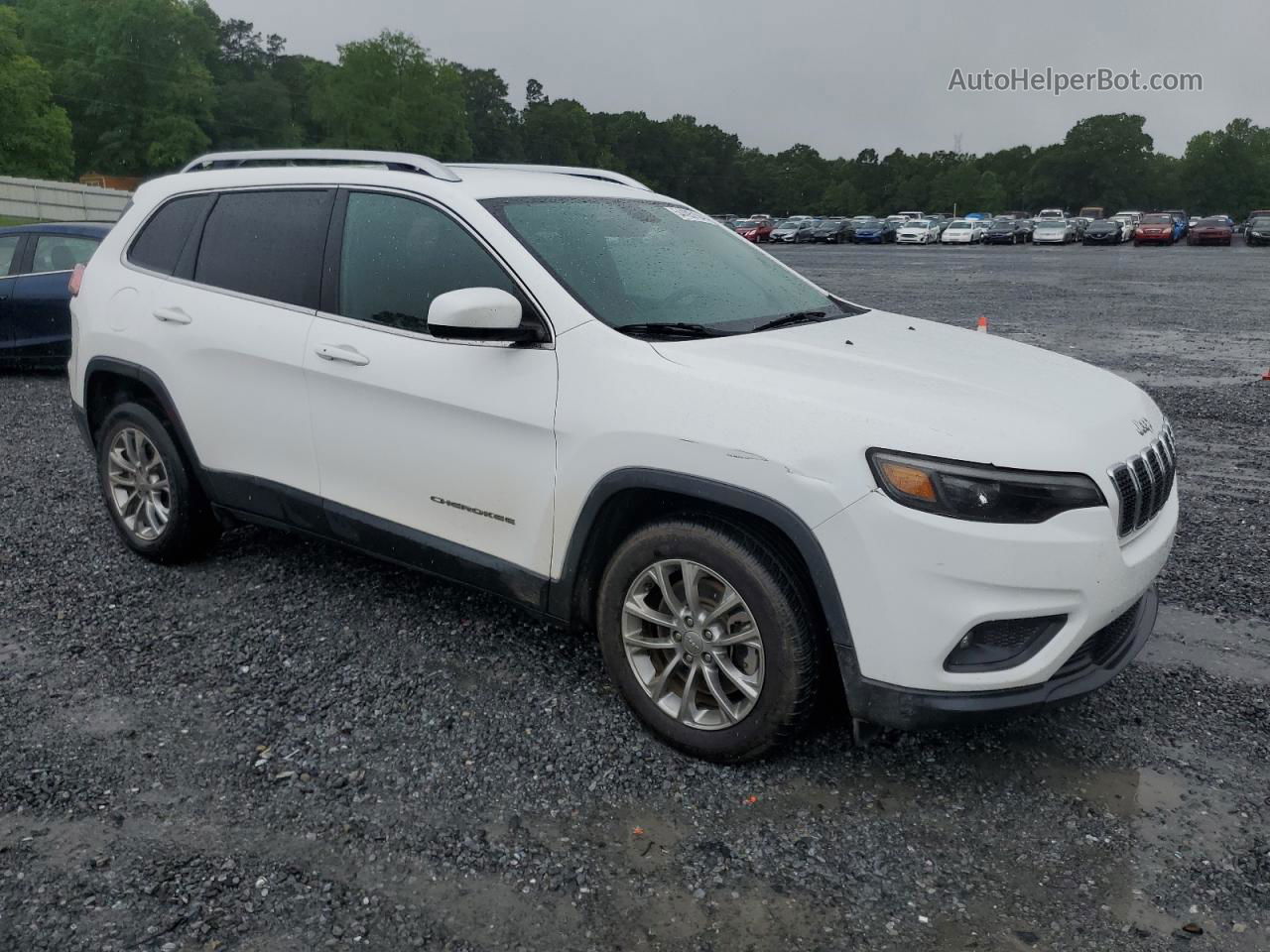 2019 Jeep Cherokee Latitude Plus White vin: 1C4PJLLN3KD147493