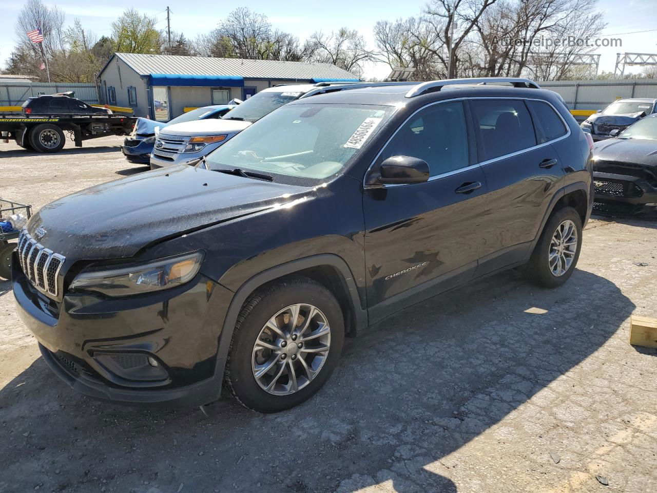 2019 Jeep Cherokee Latitude Plus Black vin: 1C4PJLLN7KD171876