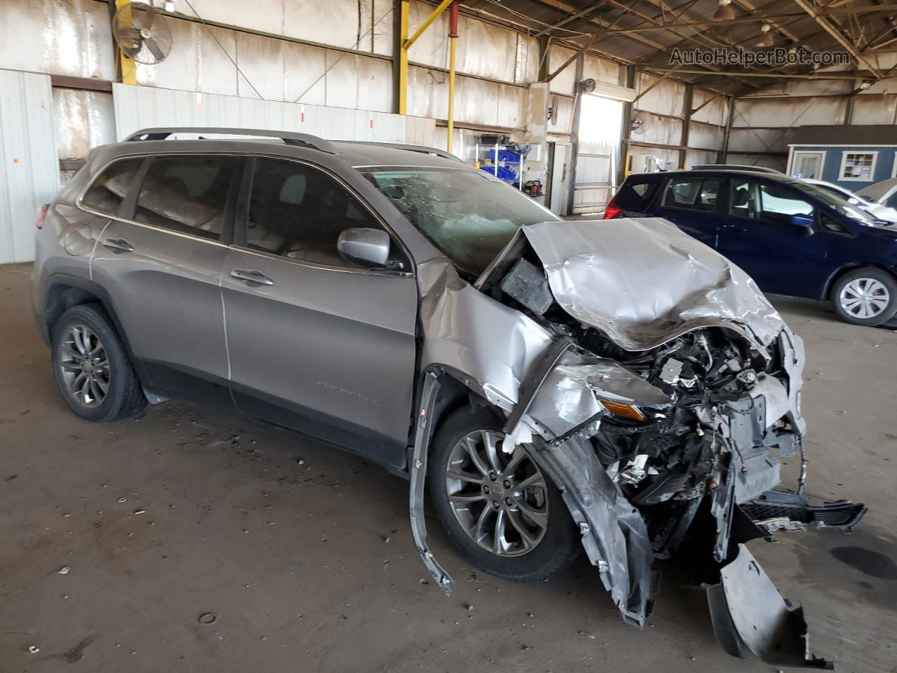 2019 Jeep Cherokee Latitude Plus Gray vin: 1C4PJLLNXKD164176