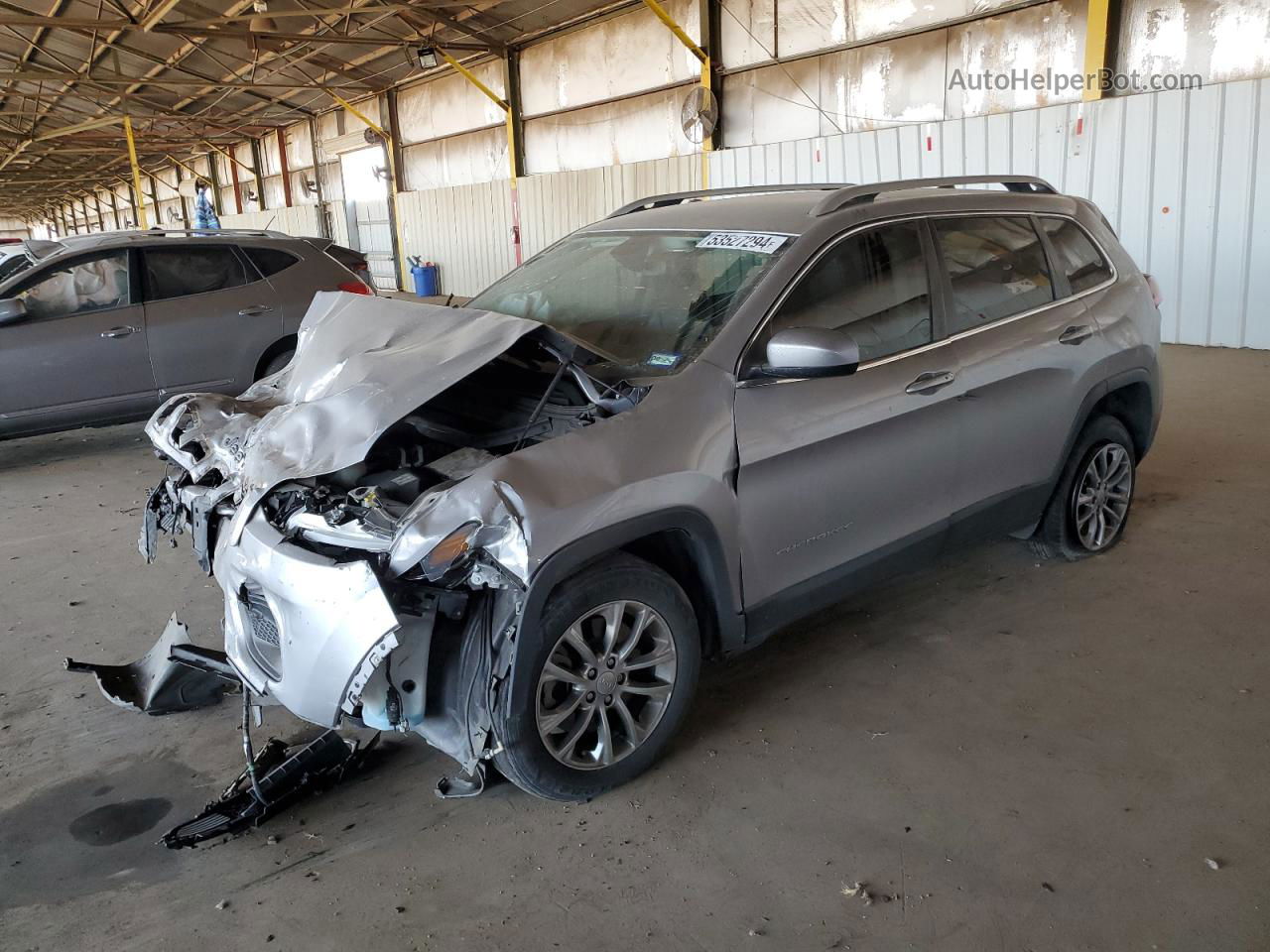 2019 Jeep Cherokee Latitude Plus Gray vin: 1C4PJLLNXKD164176