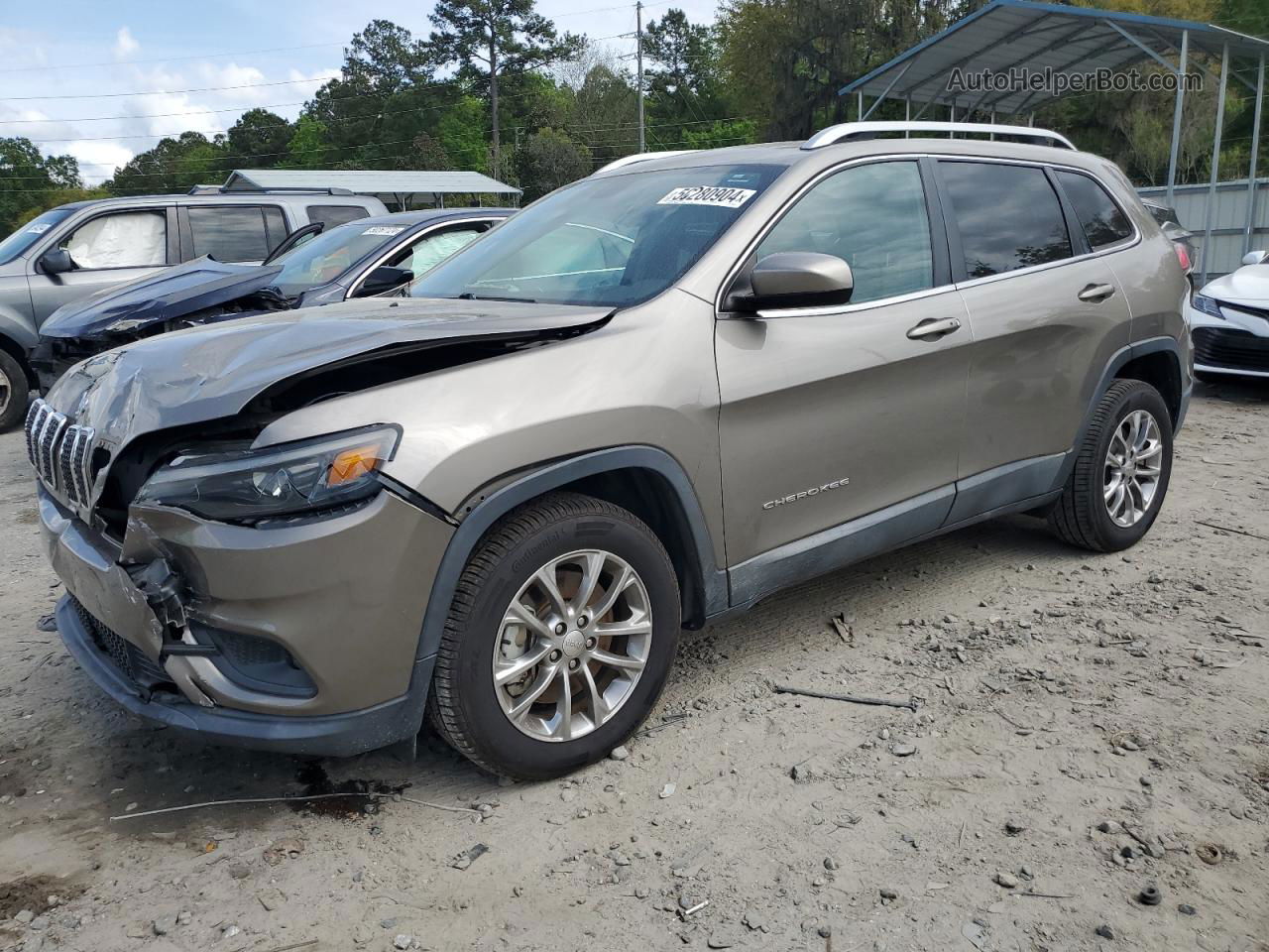 2019 Jeep Cherokee Latitude Plus Brown vin: 1C4PJLLX1KD205828