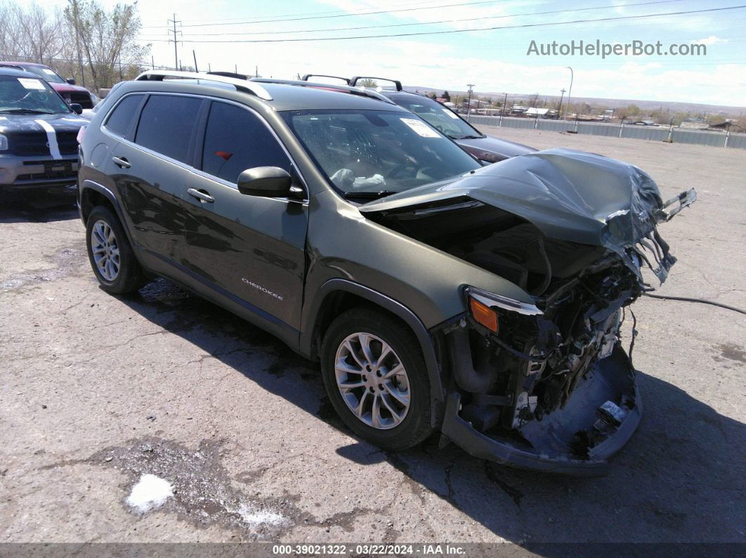 2019 Jeep Cherokee Latitude Plus Fwd Green vin: 1C4PJLLX7KD129077