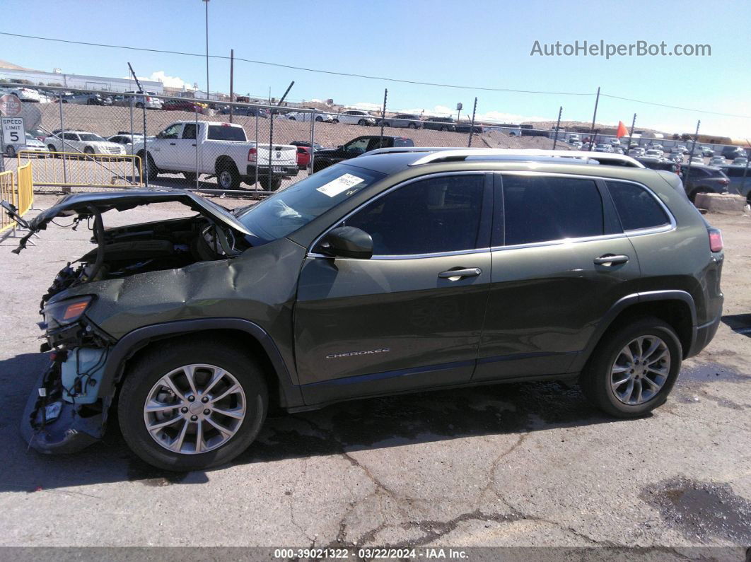 2019 Jeep Cherokee Latitude Plus Fwd Green vin: 1C4PJLLX7KD129077