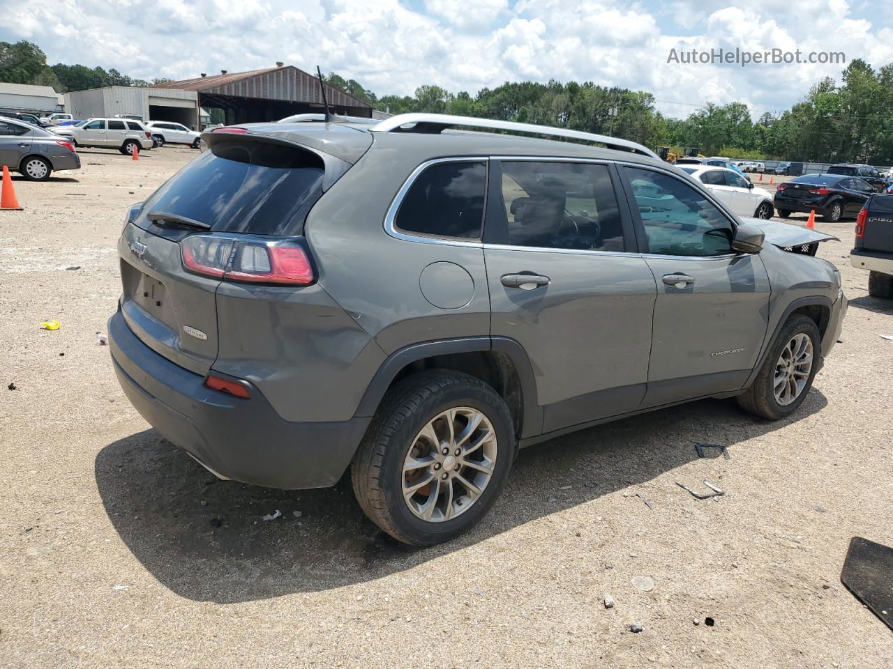 2019 Jeep Cherokee Latitude Plus Серебряный vin: 1C4PJLLX7KD343390