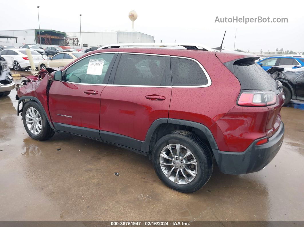 2019 Jeep Cherokee Latitude Plus Fwd Red vin: 1C4PJLLX8KD170821