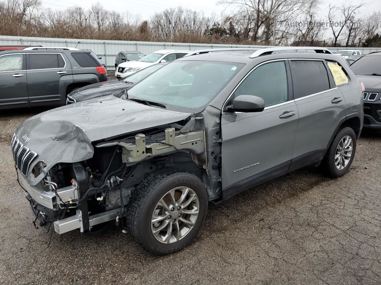 2021 Jeep Cherokee Latitude Lux Gray vin: 1C4PJLMX1MD112759