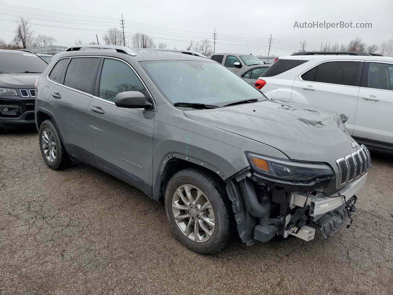 2021 Jeep Cherokee Latitude Lux Gray vin: 1C4PJLMX1MD112759