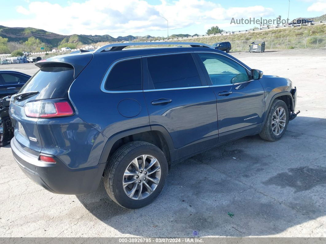 2021 Jeep Cherokee Latitude Lux Fwd Blue vin: 1C4PJLMX1MD176753