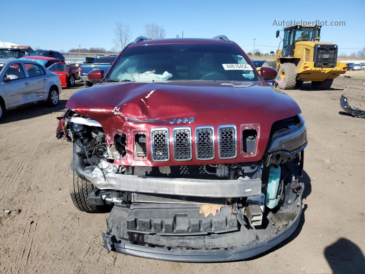 2021 Jeep Cherokee Latitude Lux Red vin: 1C4PJLMX4MD103523