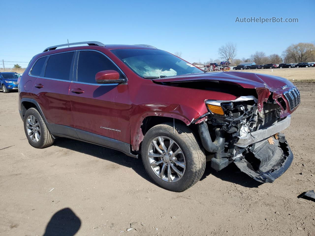 2021 Jeep Cherokee Latitude Lux Red vin: 1C4PJLMX4MD103523