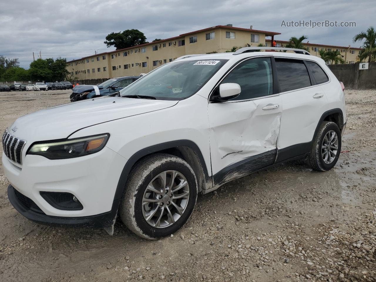 2021 Jeep Cherokee Latitude Lux White vin: 1C4PJLMX4MD158845