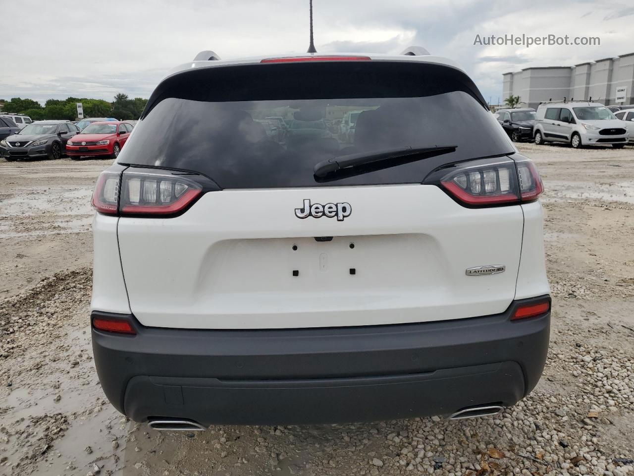 2021 Jeep Cherokee Latitude Lux White vin: 1C4PJLMX4MD158845