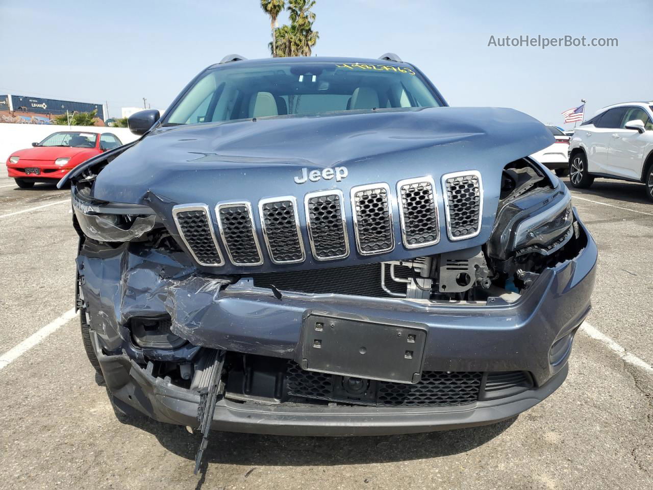 2021 Jeep Cherokee Latitude Lux Синий vin: 1C4PJLMX8MD106909