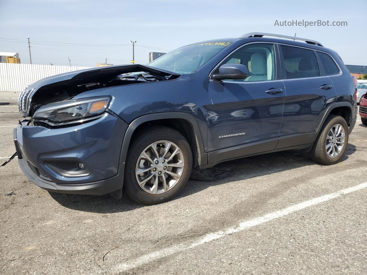 2021 Jeep Cherokee Latitude Lux Blue vin: 1C4PJLMX8MD106909