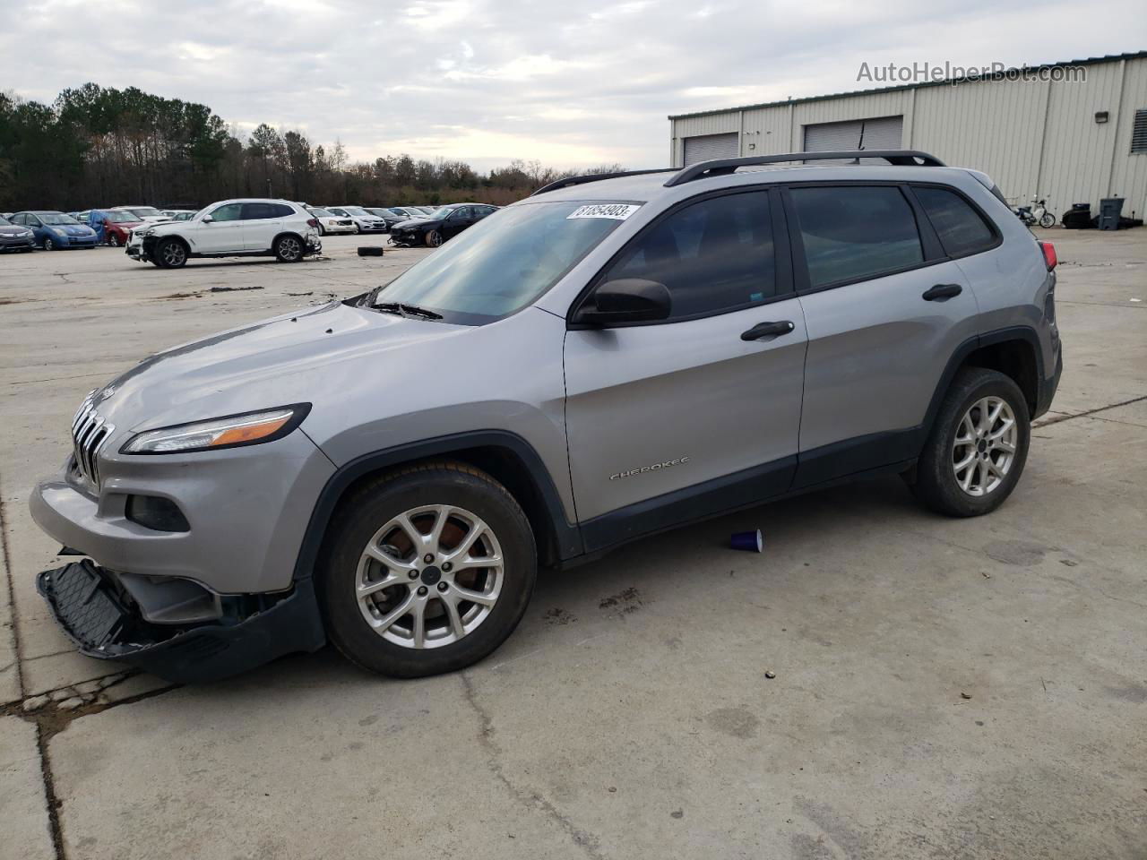 2016 Jeep Cherokee Sport Silver vin: 1C4PJMAB0GW119967