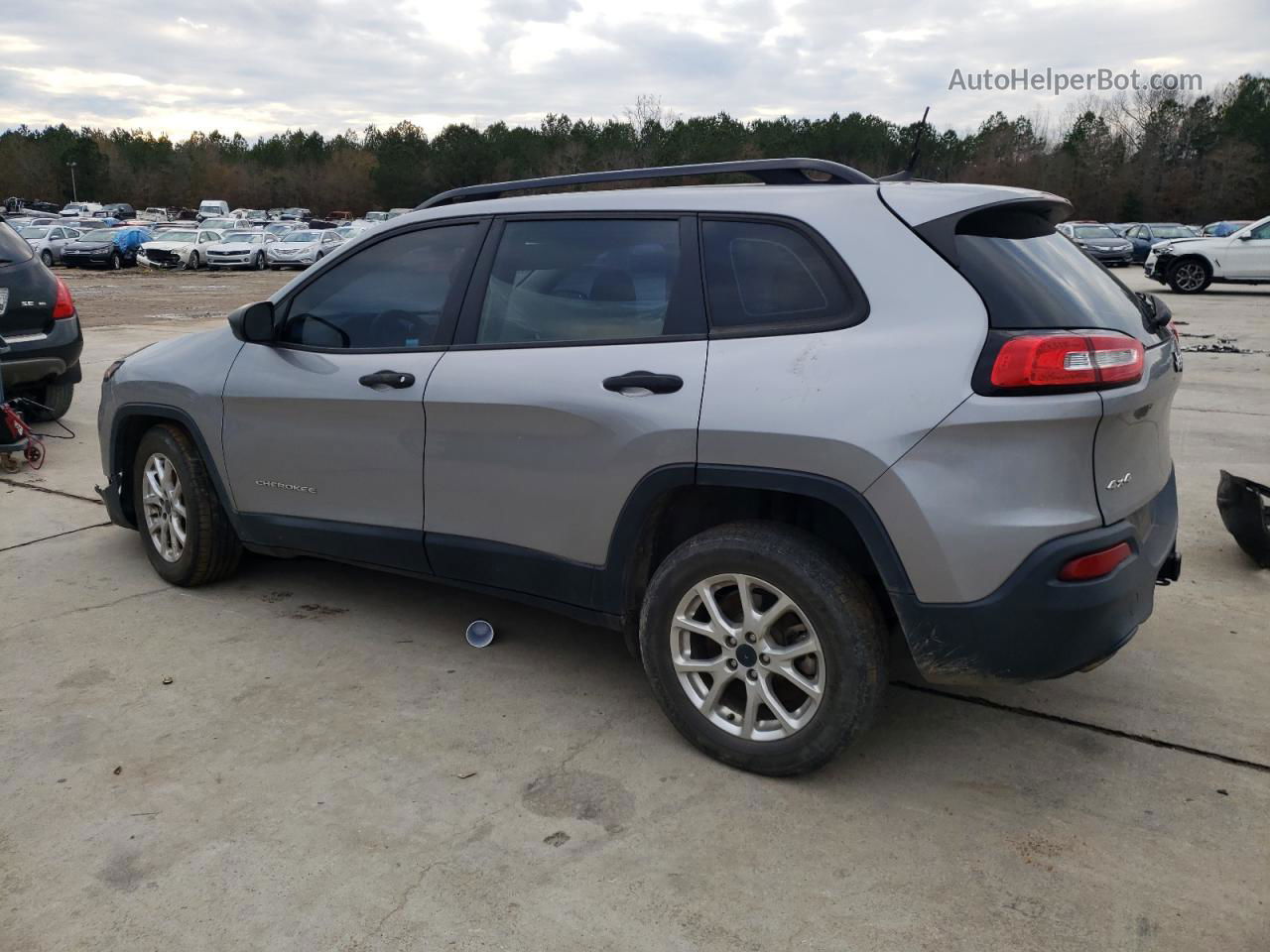 2016 Jeep Cherokee Sport Silver vin: 1C4PJMAB0GW119967