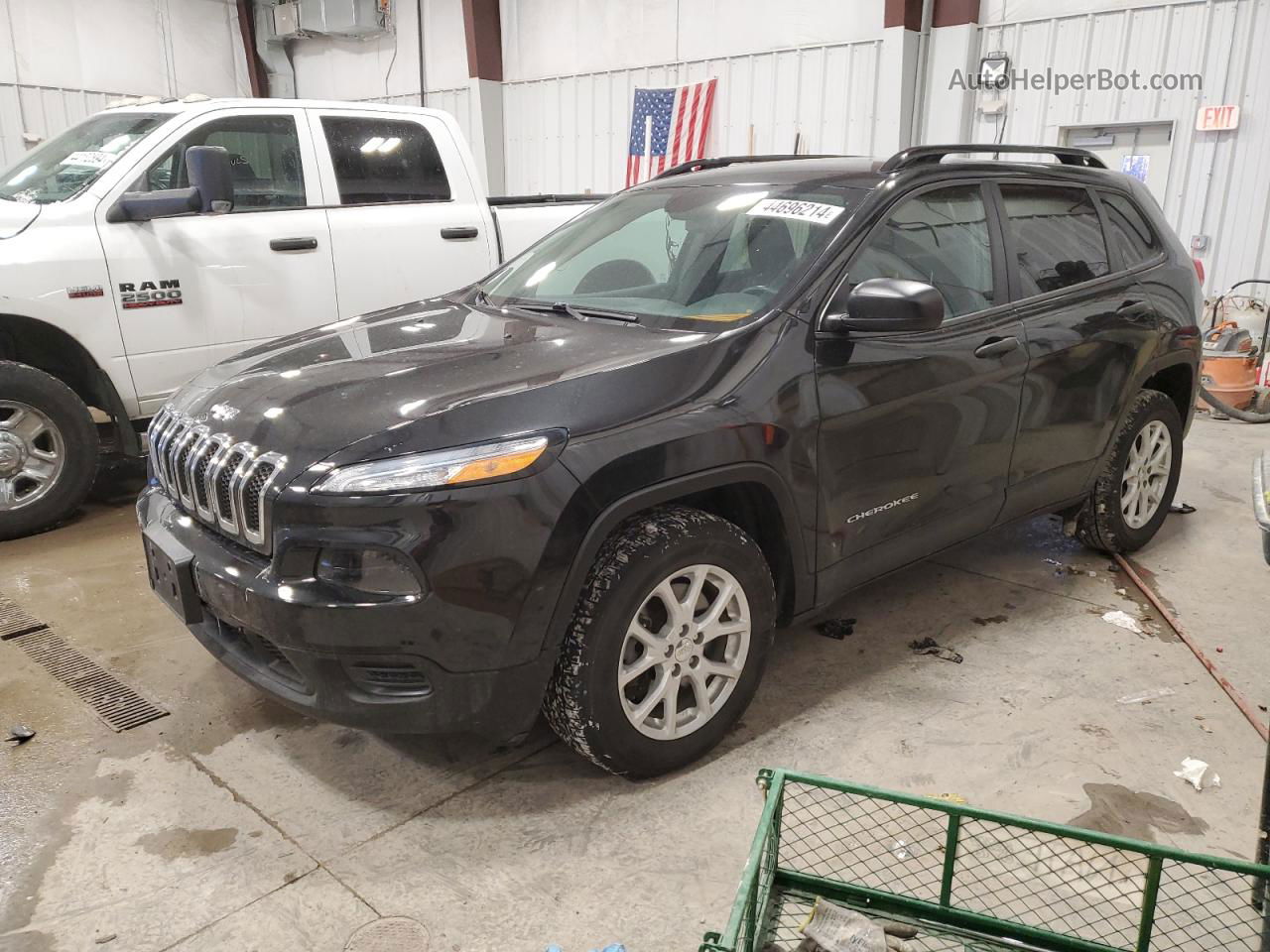 2016 Jeep Cherokee Sport Черный vin: 1C4PJMAB0GW220894