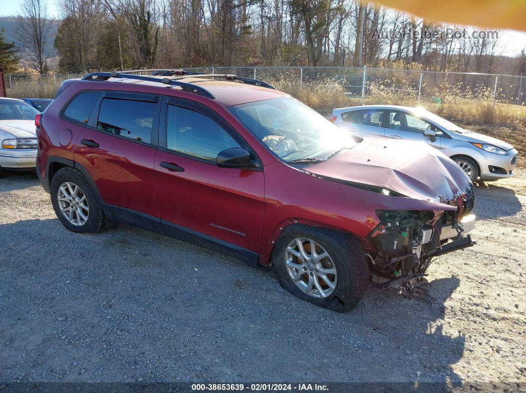 2016 Jeep Cherokee Sport Red vin: 1C4PJMAB0GW277712