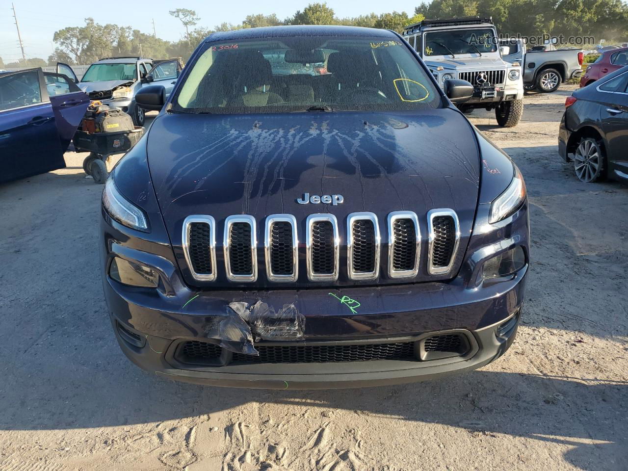 2016 Jeep Cherokee Sport Синий vin: 1C4PJMAB1GW226428