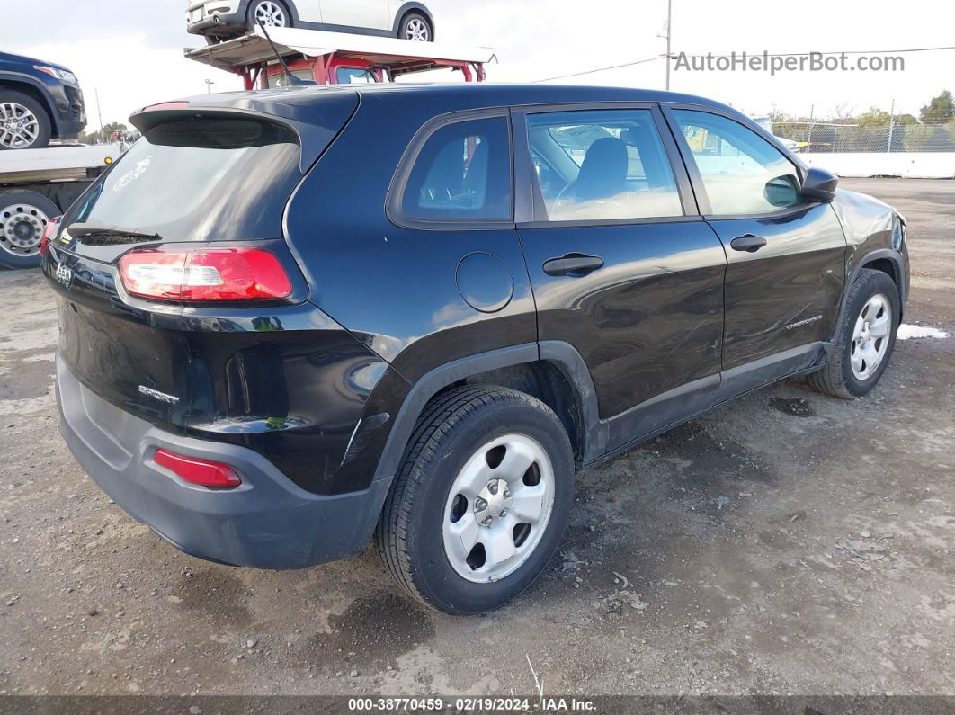 2014 Jeep Cherokee Sport Black vin: 1C4PJMAB2EW190049