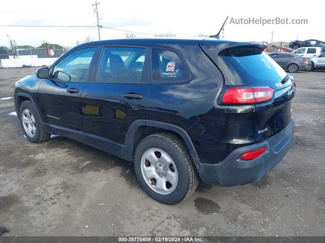 2014 Jeep Cherokee Sport Black vin: 1C4PJMAB2EW190049