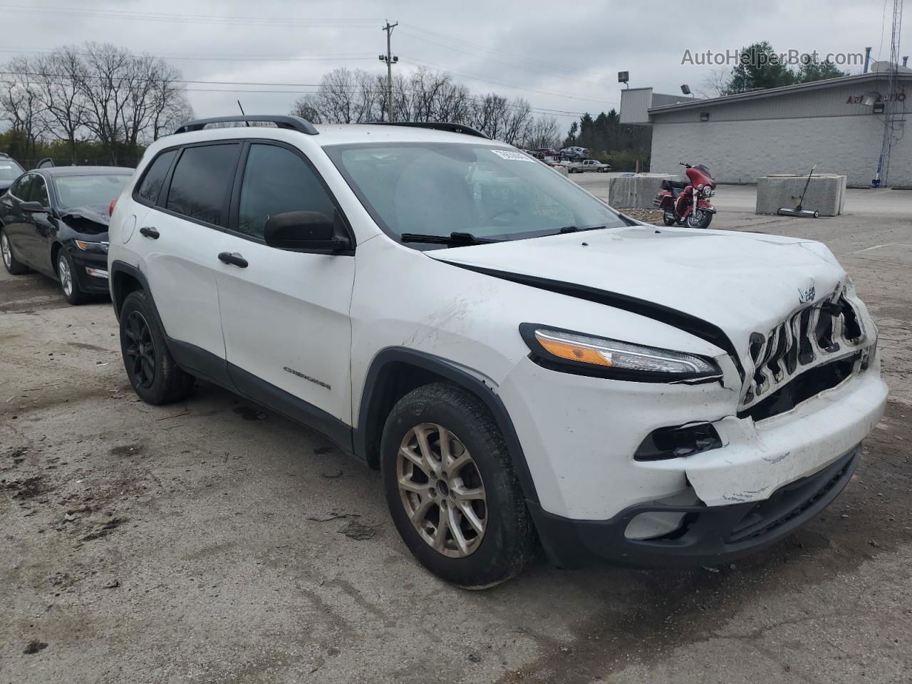 2016 Jeep Cherokee Sport White vin: 1C4PJMAB2GW253623