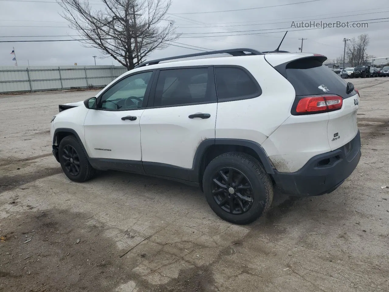 2016 Jeep Cherokee Sport White vin: 1C4PJMAB2GW253623