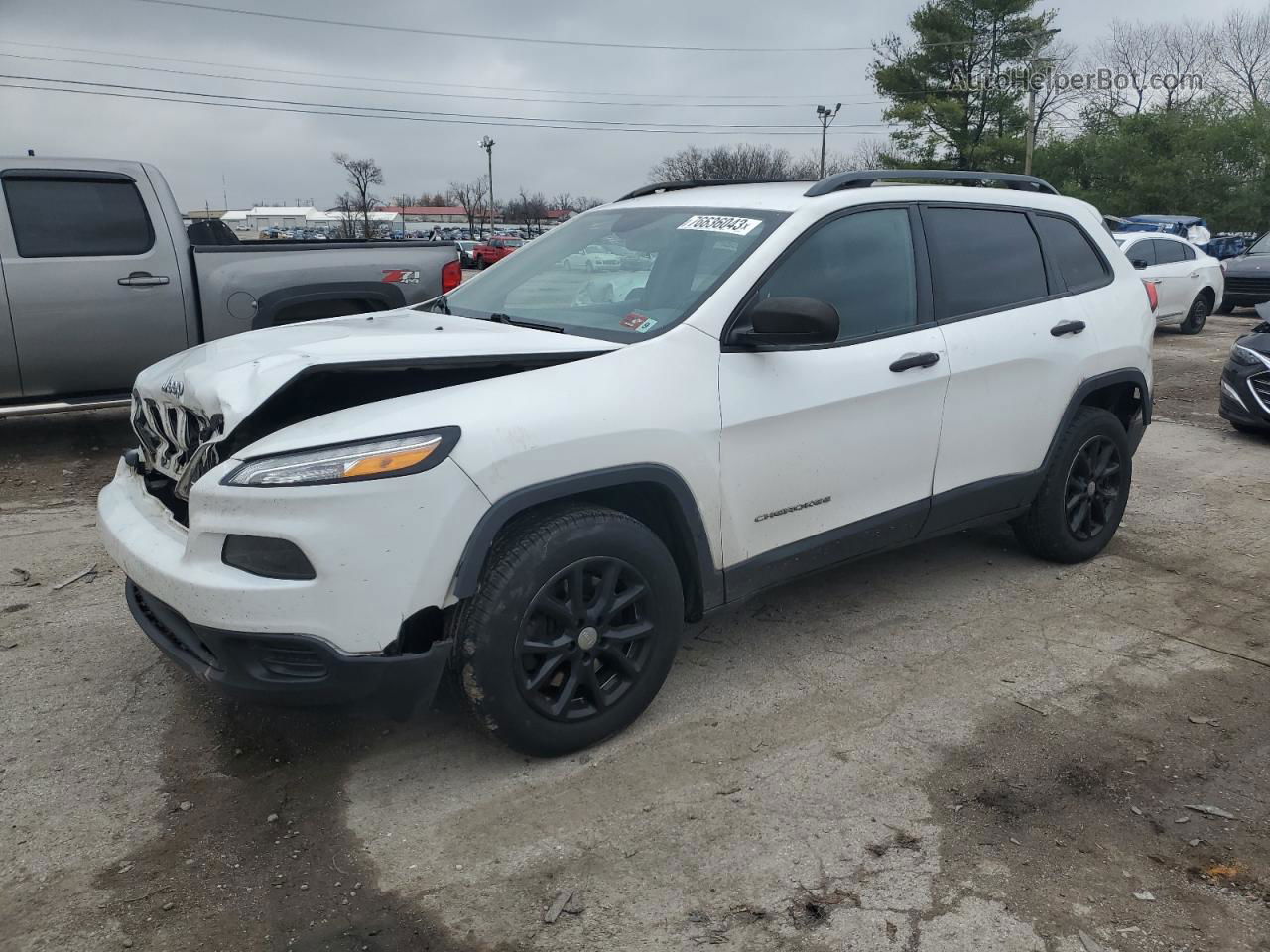 2016 Jeep Cherokee Sport White vin: 1C4PJMAB2GW253623