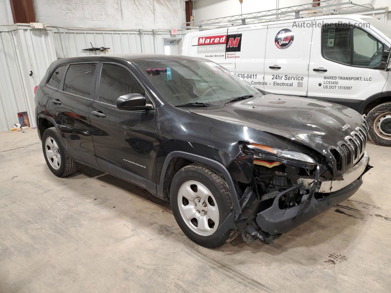 2014 Jeep Cherokee Sport Black vin: 1C4PJMAB3EW273151